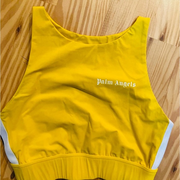 Authentic Palm Angels  Sport Tank Gym Active Wear Yellow Large Training Tank - Picture 1 of 5